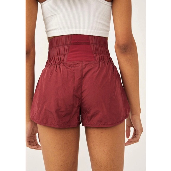 NWT Free People FP Movement The Way Home Shorts in Jasper Red Size Small - Picture 2 of 8